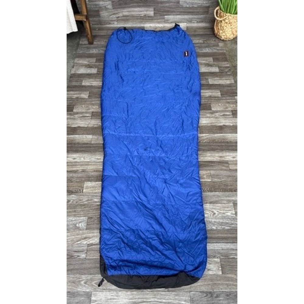 Marmot Mens 79x30 Sleeping Bag Sierra Goose Down 20F Mummy Blue Vintage 90s Sack